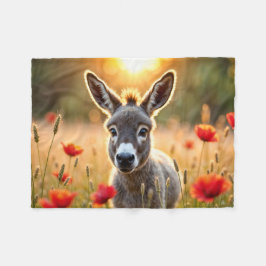 Donkey sommarharmoni - landskapskonst fleecefilt