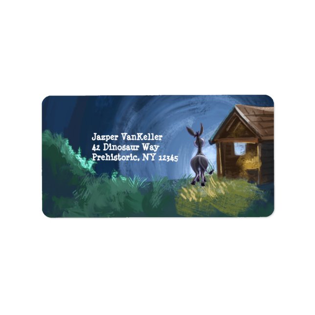 Donkey Stationery Adressetikett (Framsidan)