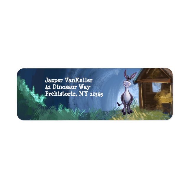 Donkey Stationery Returadress Etikett (Framsidan)