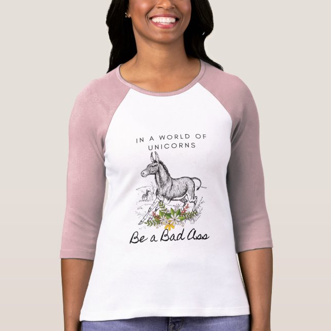 Donkey t-shirt, långärmad-donkey-tröja t shirt (Framsida)