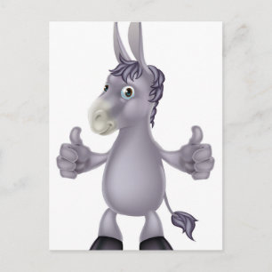 Donkey-tecknad Vykort