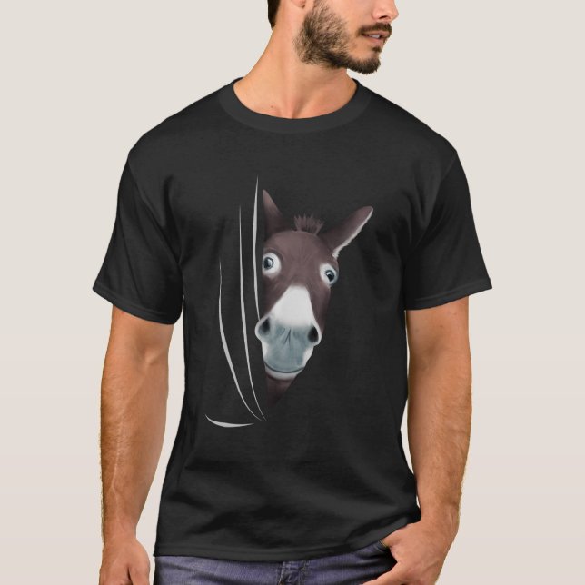 Donkey Tittar från Inside Clothes Outfit Gift Don T Shirt (Framsida)