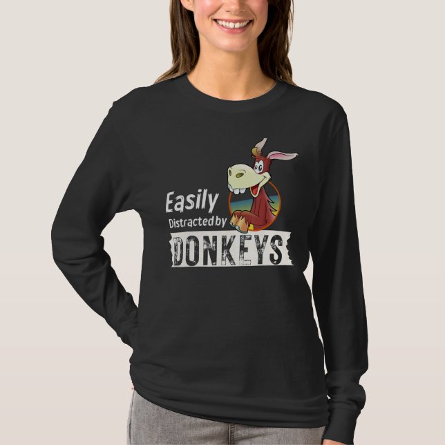Donkey uppdelade lätt donkey för Donkey T Shirt (Framsida)
