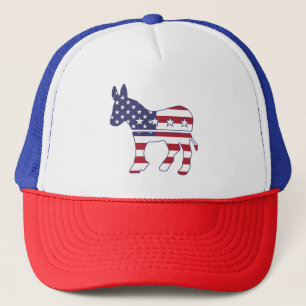 Donkey US Flagga Democratic Keps