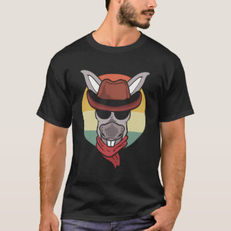Donkey with Cowboy Hat Farm Worker T Shirt