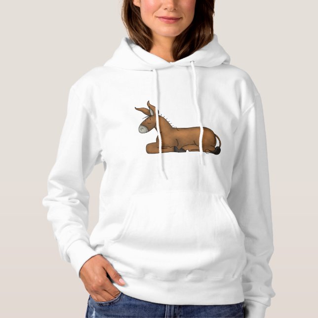 Donkey Womens Hoodie T Shirt (Framsida)
