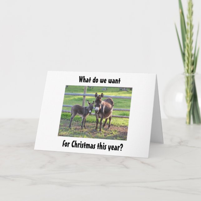 DONKEYS VILL ATT DU SKA HA DE BÄSTA CHRISTMAS HELGKORT (Framsida)