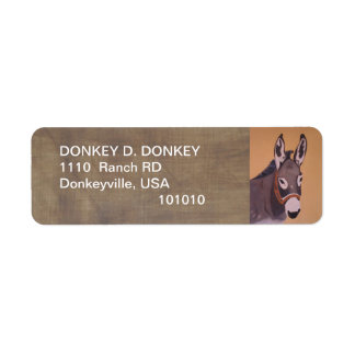 Donkeyville Adressetiketters Returadress Etikett