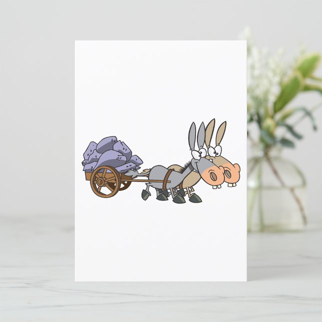 Donkies Pulling A Cart Inbjudningar (Skapare uppladdad)