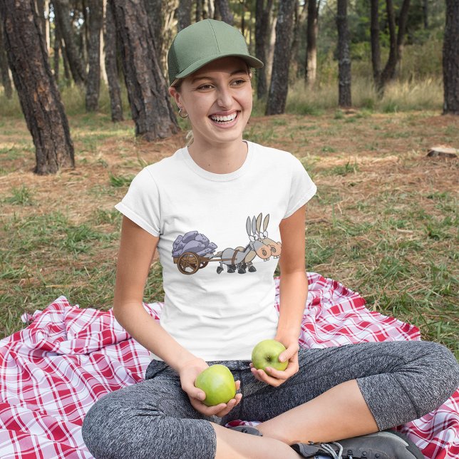 Donkies Pulling A Cart T-Shirt (Skapare uppladdad)