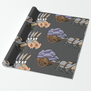 Donkies som drar en vagn presentpapper
