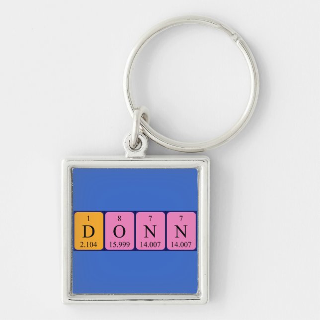 Donn Periodisk bord namn nyckelring (Framsidan)
