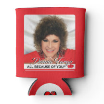 DONNA FARGO CAN COOLER, två storlekar, röd