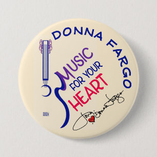 DONNA FARGO FLÄKT BUTTON, knappnålknapp Knapp