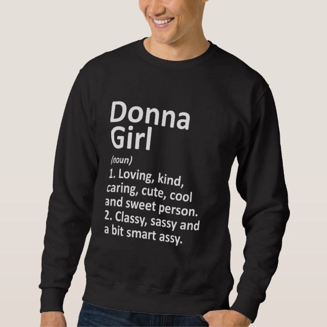 DONNA GIRL TX TEXAS Funny City Roots Lon Lång Ärmad Tröja (Framsida)