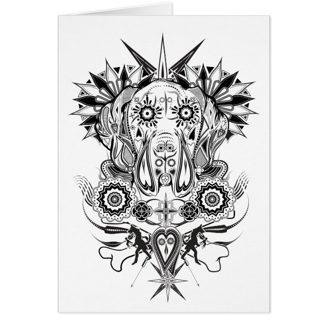 Donna Great dane Hälsningskort (Framsidan)