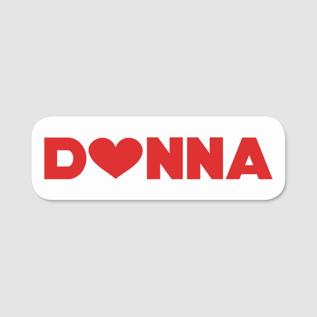 Donna Kärlek Namnbricka (Framsida)