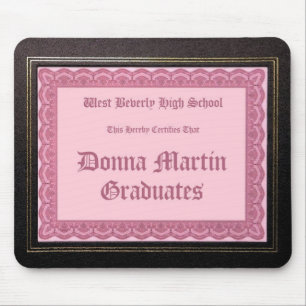 Donna Martin avlägger examen diplommousepad Musmatta