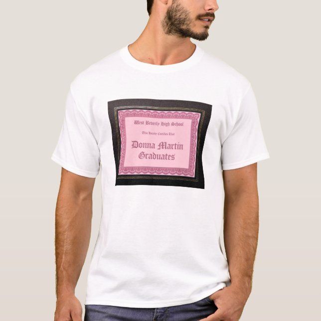 Donna Martin avlägger examen diplomt-skjortan T-shirt (Framsida)