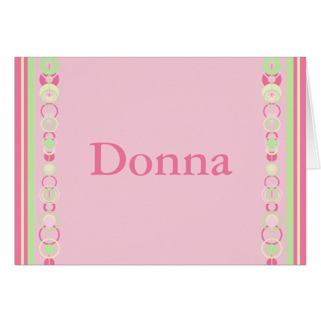 Donna Modern Circles Namn Card - 369 OBS Kort (Framsidan Horizontal)