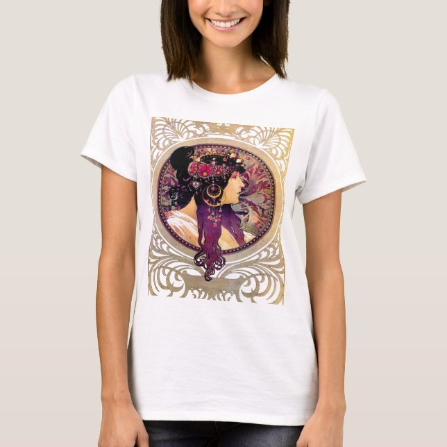 Donna Orechini av Alphonse Mucha T Shirt (Framsida)