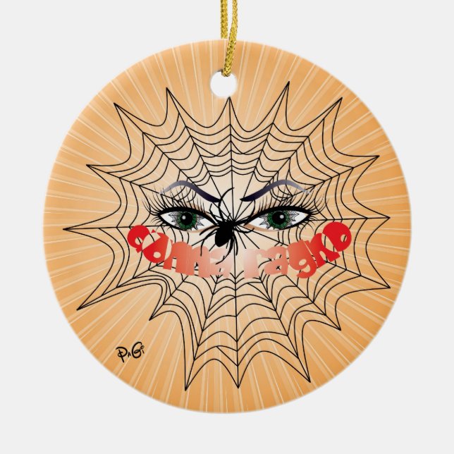 Donna ragno/Ornament Julgransprydnad Keramik (Framsidan)