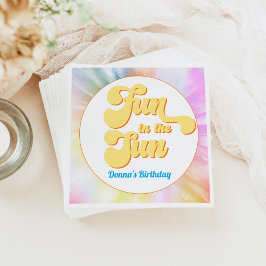 DONNA Retro Font Tie Dye Bassäng Party Birthday Pappersservett