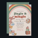 DONNA Retro Rainbow Jingle Mingle jul Party Inbjudningar<br><div class="desc">Den här jingle- och marmelbjudan till julfest innehåller rainbows,  jingle klockor,  disco boll och helgdag parade med en kombination av 70:s tema och Groovy färg. Denna inbjudan till helgdag är perfekt för den unika värddatorn där ute,  som föredrar något lite utanför det vanliga.</div>