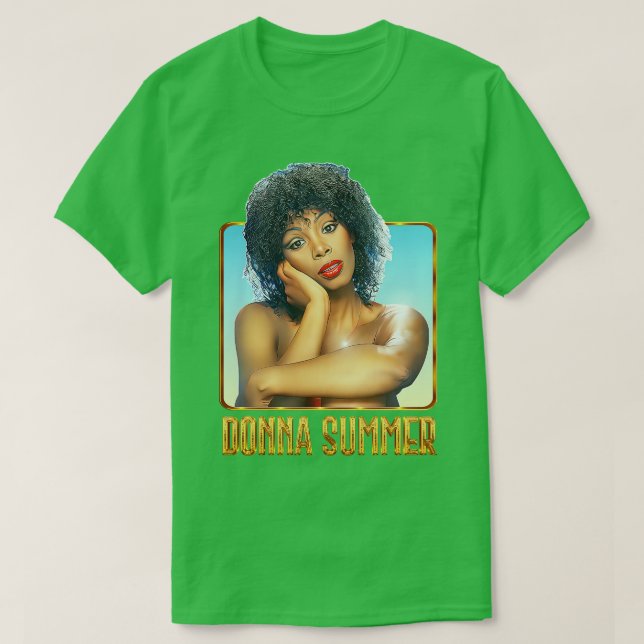 Donna Summer Retro 70-talets Fläkt Art Design T Shirt (Design framsida)