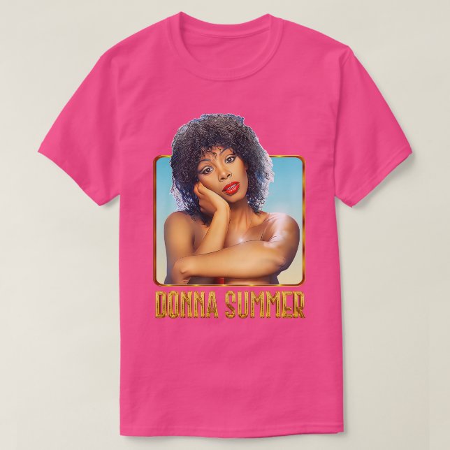 Donna Summer Retro 70-talets Fläkt Art Design T Shirt (Design framsida)