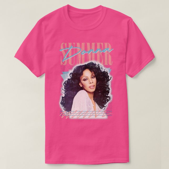 Donna Summer Retro Stil Fläkt Art Design T Shirt (Design framsida)