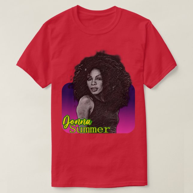 Donna Summer Retro Stil Fläkt Art T Shirt (Design framsida)