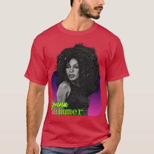 Donna Summer Retro Stil Fläkt Art T Shirt