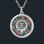Donnachaidh (Robertson) Dress Hunting tartan Vapen Silverpläterat Halsband<br><div class="desc">Donnachaidh (Robertson) Dress Hunting tartan,  med Vapensköld</div>