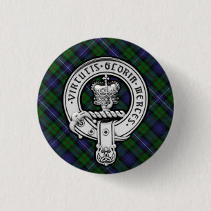 Donnachaidh (Robertson) Hunting tartan Vapensköld Knapp
