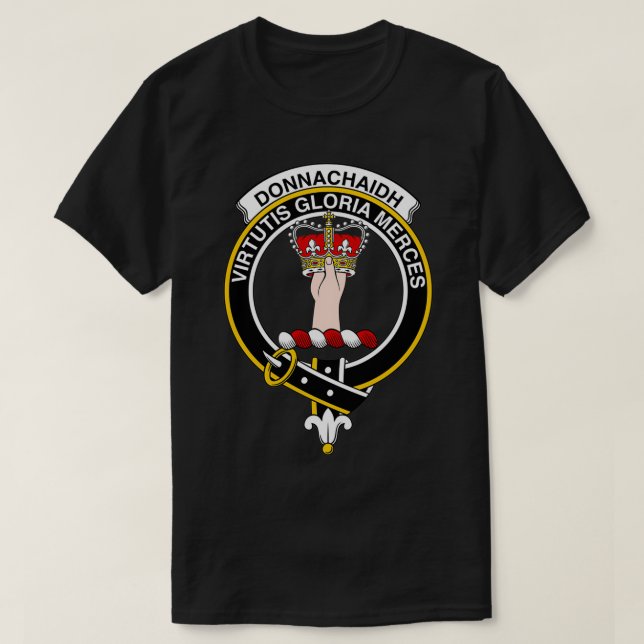 Donnachaidh Vapensköld Tartan Klan Scottish Klan T Shirt (Design framsida)