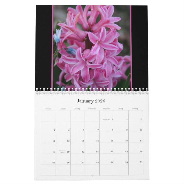 Donnas blomsterträdgård kalender (Jan 2026)