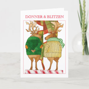 DONNER BLITZEN-julkort Helgkort