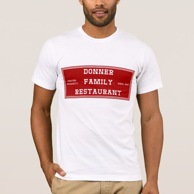 Donner familjrestaurang tee shirt (Framsida)