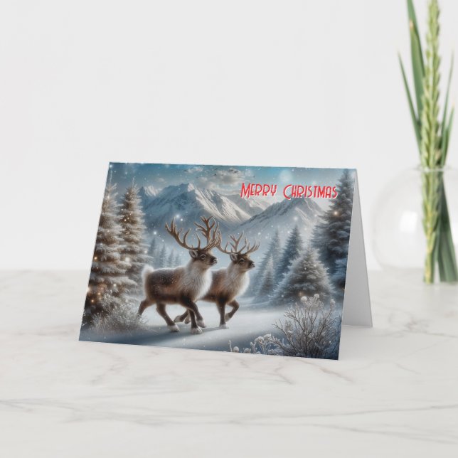 Donner och Blitzen-kort Helgkort (Framsida)