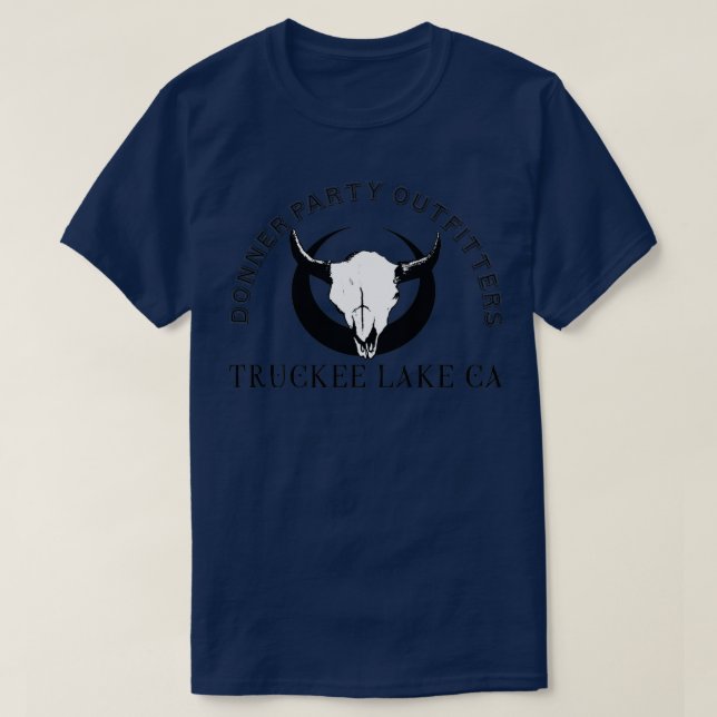 Donner Party Outfitters Truckee Sjö CA T Shirt (Design framsida)