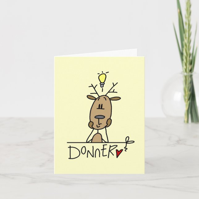 Donner Reindeer jul T-shirts och Gifts Helgkort (Framsida)