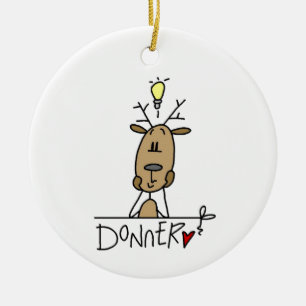 Donner Reindeer jul T-shirts och Gifts Julgransprydnad Keramik
