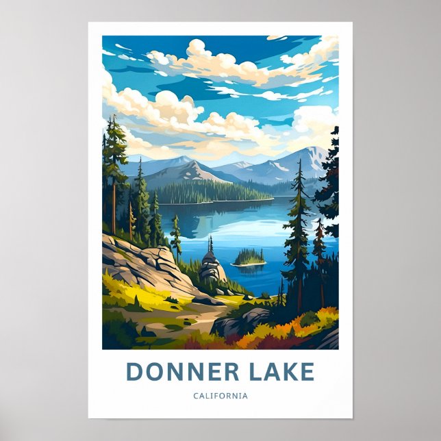 Donner Sjö California Travel Skriv ut Poster (Framsidan)