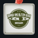 Donner und Blitzen River Oregon Kayaking Julgransprydnad Metall<br><div class="desc">Från de westerna sluttningarna av Steensbergen i sydöstra Oregon,  Donner und Blitzen-floden och dess många bifloder flödar 91 sjömil nordväst till Malheur National Wildlife Refuge.</div>