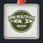 Donner und Blitzen River Oregon Kayaking Julgransprydnad Metall<br><div class="desc">Från de westerna sluttningarna av Steensbergen i sydöstra Oregon,  Donner und Blitzen-floden och dess många bifloder flödar 91 sjömil nordväst till Malheur National Wildlife Refuge.</div>