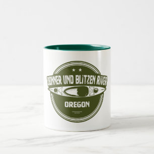 Donner und Blitzen River Oregon Kayaking Två-Tonad Mugg