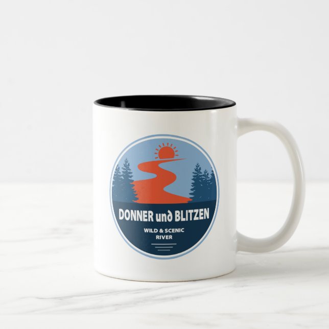 Donner und Blitzen-Vilden och floden Oregon Två-Tonad Mugg (Höger)