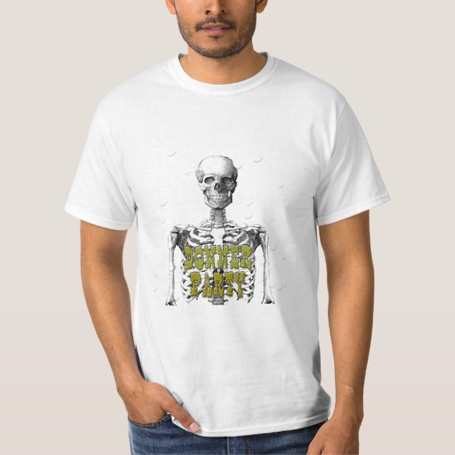 donnerpartyskelett t-shirt (Framsida)