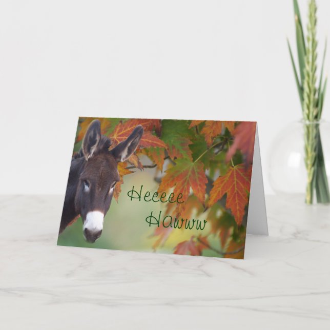 Donnie Donkey hee-haw-födelsedagsdag- anpassa Kort (Framsida)